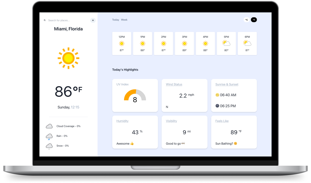 Weather Dashboard Preview